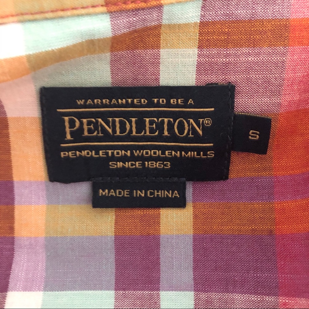 Pendleton Multi Color Plaid Button Down Shirt - image 5